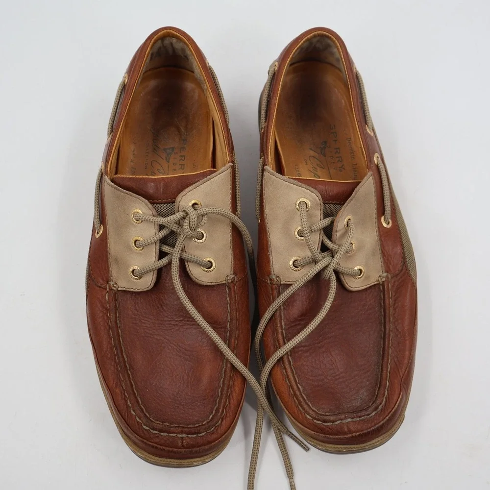 Sperry Gold Cup Boat Shoes Mens 11M Brown Deerskin Lined Leather 0638726